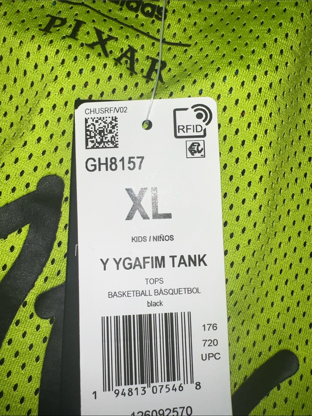 adidas Black Jersey with Green Rex & Purple Trim - Picture 3 of 7